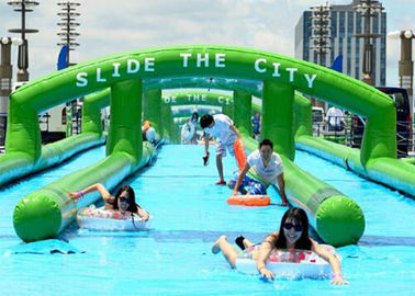 Glissières d'eau gonflables longtemps stupéfiantes adaptées aux besoins du client pour des enfants Amucement