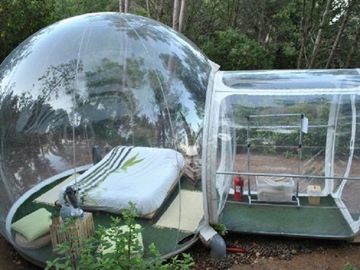 Tente gonflable de camp de pelouse d'espace libre gonflable extérieur transparent de tente pour la famille