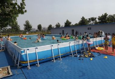 Piscine faite sur commande de cadre en acier de grand ensemble de piscine de cadre en métal d'été pour des vacances