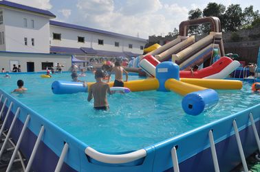 Bâche de PVC de la piscine de barbotage de cadre en métal de rectangle 0.9mm pour le parc aquatique