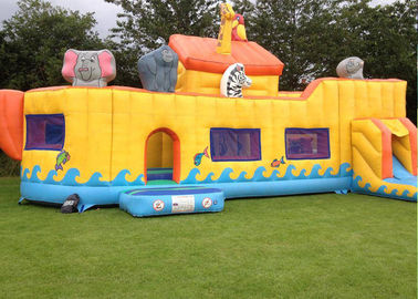 Terrain de jeu gonflable commercial animal d'enfant en bas âge d'activité d'arc de S de Noé “étonnant et énorme