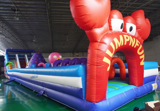 Parcours du combattant gonflable extérieur commercial coloré pour l'enfant en bas âge