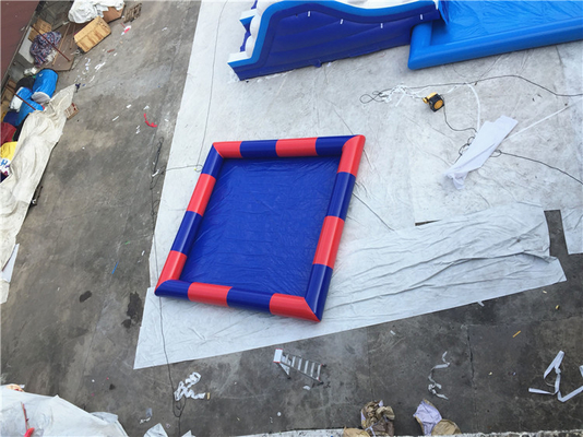 Piscine d'eau gonflable profonde de bâche bleue et rouge 6x6m pour la famille