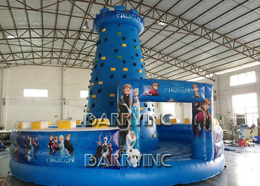 Type s'élevant gonflable arène de mur congelé par enfants bleus de sports gonflable matérielle de PVC