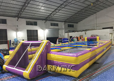 Terrain de football gonflable gonflable extérieur adapté aux besoins du client d'adultes/enfants de jeux de sports