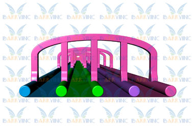 300m glissière colorée impressionnante gonflable de glissière gonflable géante de quatre ruelles pour l'événement