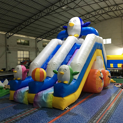 Glissières d'eau gonflables de ruelles d'enfant durable de pingouin pour l'impression de Digital de piscine
