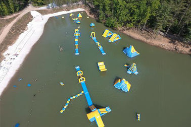 L'impression de logo a adapté le sport aquatique gonflable/Aquapark aux besoins du client pour la bâche de PVC de lac
