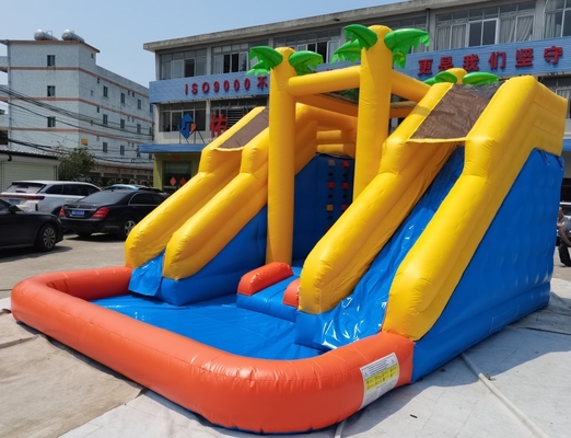 Glissières d'eau gonflables de PVC de Commercail avec l'installation facile de la piscine EN14960