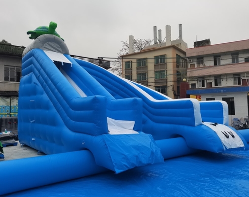 Glissière gonflable commerciale de PVC avec la grande glissière de videur de piscine combinée