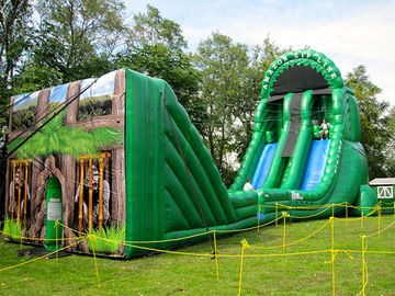Grande ligne gonflable de fermeture éclair de jeu interactif gonflable adulte fou avec le kit de réparation