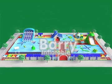 Équipement gonflable commercial de parc aquatique, parc d'attractions gonflable de cadre en métal