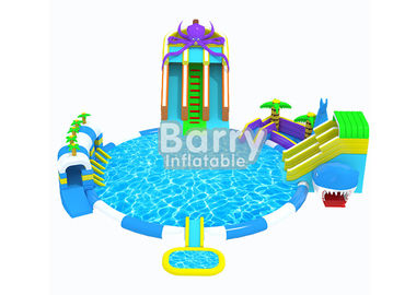 La qualité marchande badine les parcs aquatiques gonflables de poulpe, parc gonflable de glissière pour l'amusement
