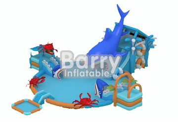 Parc aquatique gonflable d'amusement de gorille extérieur de qualité marchande avec 3 piscines pour des enfants