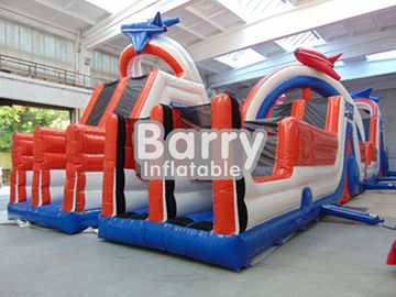 Jeux gonflables géants de parcours du combattant d'explosion d'adultes PVC de 30 x de 8 x de 7m 0.9mm