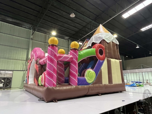 En PVC pour les enfants, des jumpers gonflables sur mesure louer une maison gonflable sur le thème du sucre