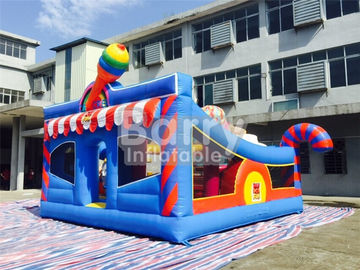 amusement plein d'entrain gonflable de 6 * de 5,7 * de 4.3m enfants de château avec des éléments de sport