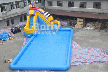 Parc aquatique gonflable de certificat de la CE, piscine gonflable avec la glissière de Piranha avec la piscine