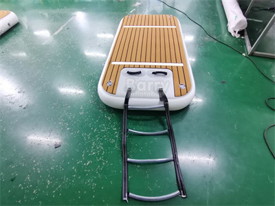 Dock flottant gonflable en tissu à couture pour la pêche avec pompe et accessoires