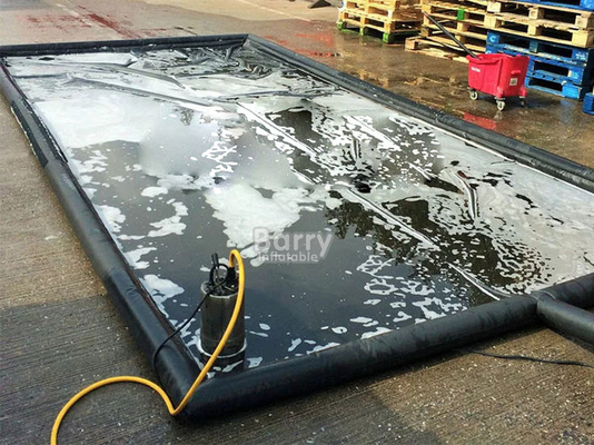 Prix bon marché PVC souple gonflable couleur lave-auto tapis de nettoyage garage tapis de confinement de sol en plastique