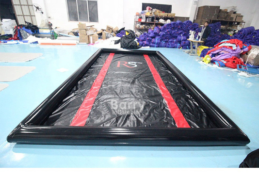Conception personnalisée extérieur grand portable gonflable tapis de lavage de voiture gonflable avec pompe à air pour l' extérieur