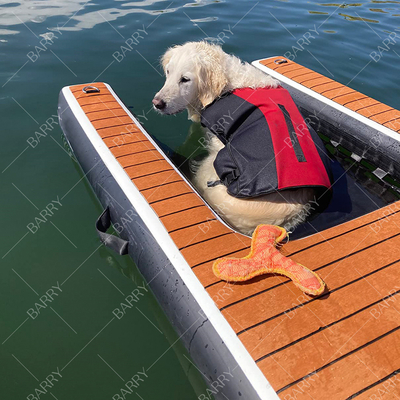 Tissus à couture à la chute Eva Taille personnalisée et pompe à air accessoire pliable gonflable rampes d'eau pour chiens pour yacht de quai