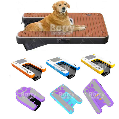 Escalier pour animaux de compagnie sûr Rampe pour chiens pour animaux de compagnie en Pvc Planches gonflables pour chiens de grande taille Jusqu'à 220 lb Sortir de l'eau