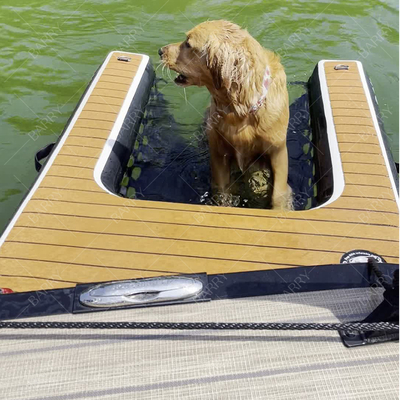 Logo personnaliséEscalier gonflable pour bateau pour chien Plateforme de rampe d'escalade pour chien