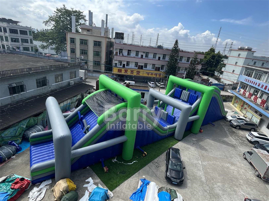 Cours de collision en PVC gonflable Cours d'obstacles gonflable 5k 2024 avec souffleur d'air et kits de réparation