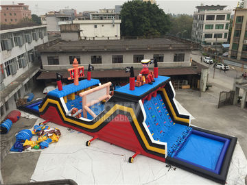 Grand cours extérieur gonflable d'Obsatcle de bateau de pirate de course pour des adultes/enfants