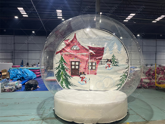 Décoration de club de nuit de 3m Noël Tente à boule de neige claire Tente gonflable Maison du Père Noël Grotte de Santa Oxford Tente à bulles de Noël