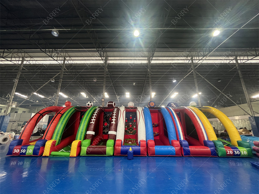 Grand nouveau design personnalisé excitant gonflable enfants 7 en 1 jeux de carnaval pour les affaires de location