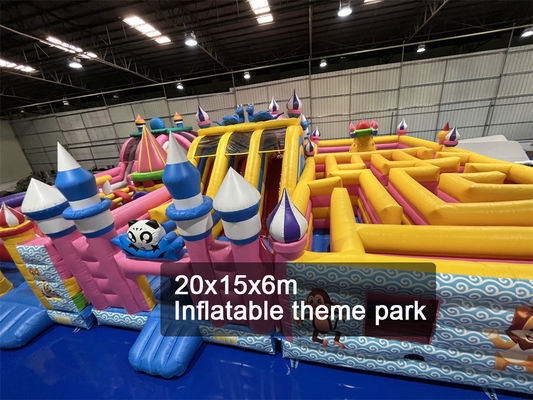 Indoor Inflatable Playground Blow Up Water Playground Floating On Lake Pool