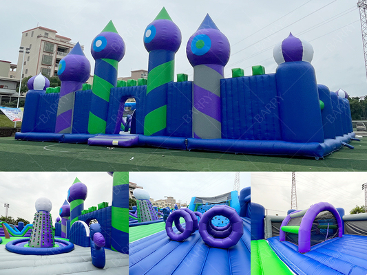 30x30m Grand parc d'attractions Bounce Parc à thème gonflable Bounce House