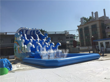 Glissière du glissement N de piscine d'eau de vague extérieure/matériel gonflables de bâche de PVC jeux de sport aquatique