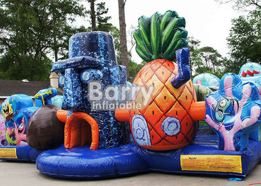 Chambre gonflable de rebond d'arrière-cour pour l'obstacle gonflable d'enfant en bas âge de Playland Spongebob