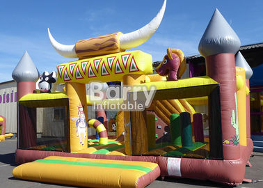 Terrain de jeu gonflable d'enfant en bas âge de Chambre occidentale de thème de dégagement d'enfants avec la glissière