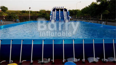 Piscine extérieure de cadre en métal de bâche de PVC des biens 0.9mm pour le parc aquatique