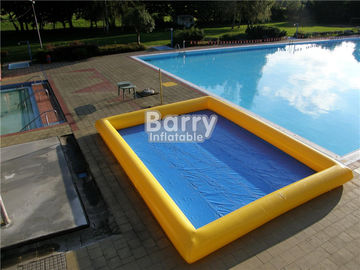 Rectangle bleu scellé par air gonflable fait sur commande de piscine de PVC de 0.9mm
