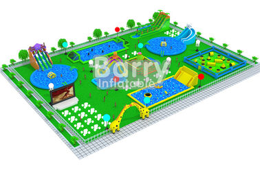 Taille adaptée aux besoins du client par amusement gonflable extérieur de parc aquatique de terre de terrain de jeu