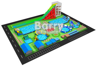 Grand ensemble gonflable adulte commercial de parc aquatique de dessin libre fait sur commande