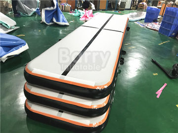 Tapis gonflable de gymnastique de plancher d'air de voie d'air d'accident de voie durable jaune de dégringolade