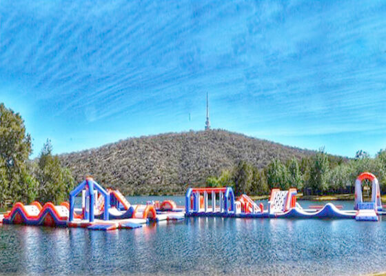Jeux gonflables de parc aquatique de lac/terrain de jeu de flottement eau gonflable