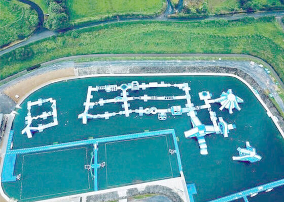jeux de flottement gonflables de parc aquatique de bâche de PVC de 0.9mm pour la piscine d'hôtel