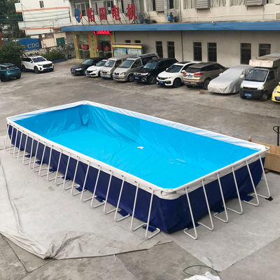 Piscine portative de cadre en métal de PVC de taille de la famille au-dessus de la terre