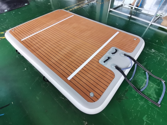 Petite gorgée de bain et pêche du tapis portatif gonflable 4x2x0.2m de dock