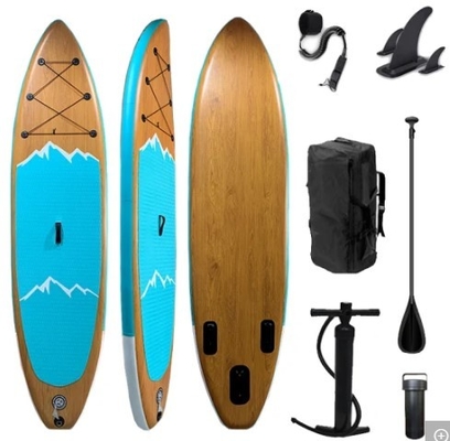 Panneau de palette gonflable de petite gorgée de planche de surf supérieure molle en bois populaire de style 315*83*15cm