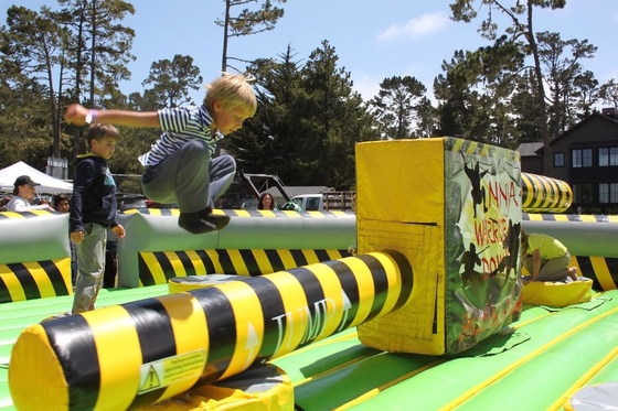 Machine gonflable de jeu de fusion de parcours du combattant de Wipeout de bâche faite sur commande