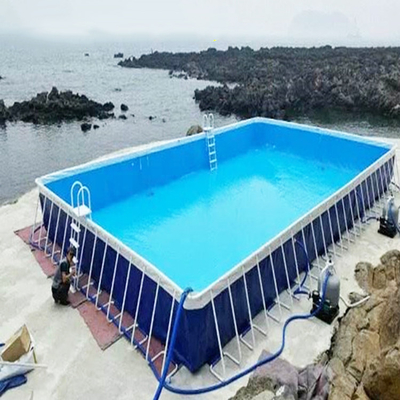 Piscine d'eau portative de cadre d'acier inoxydable nageant l'équipement de jeu de PVC de 0.9mm