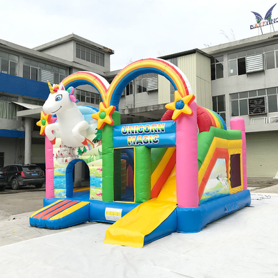 Parc adapté aux besoins du client de rebond de PVC Unicorn Inflatable Jumping Bouncer House pour l'activité